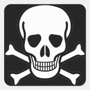 Schuif- en kruisbeenderen vierkante sticker