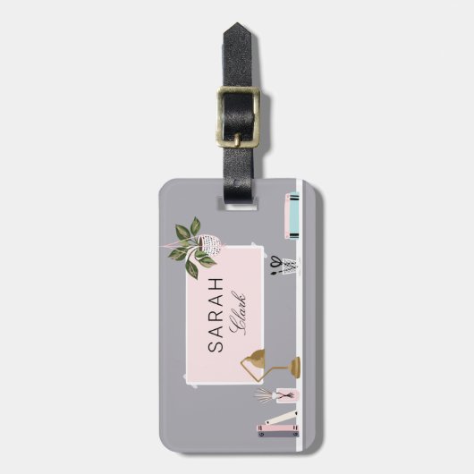 Schuif- en meisleurdemoed voor thuisontwerp bagagelabel (Voorkant verticaal)