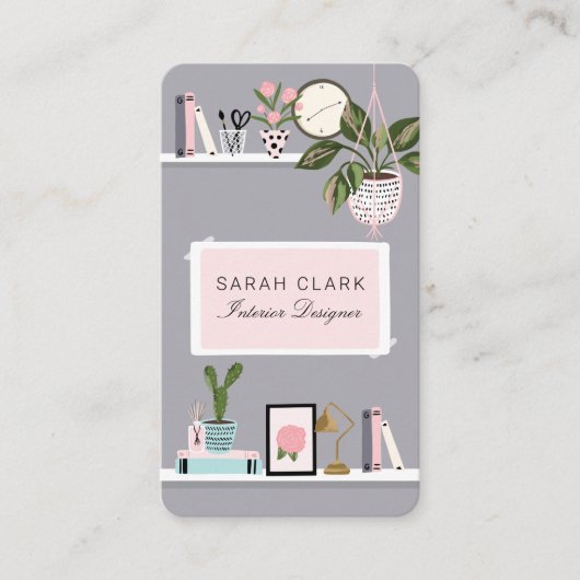 Schuif- en meisleurdemoed voor thuisontwerp visitekaartje (Voorkant)