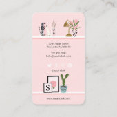 Schuif- en meisleurdemoed voor thuisontwerp visitekaartje (Achterkant)