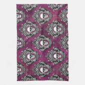 Schuif en Paarse Gothic Theedoek (Verticaal)