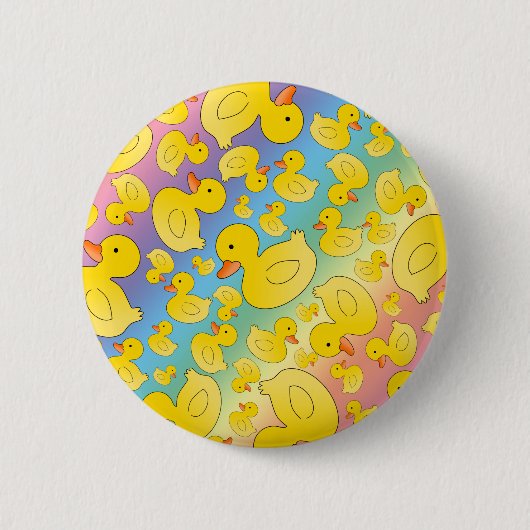 Schuif- en regenboogrubbereenden ronde button 5,7 cm (Voorkant)