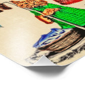 Schuif- en wandkunst van Cat Laundry Schedule Foto Afdruk (Hoek)