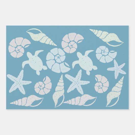 Schuif- en Zee-schildpad Inpakpapier Vel (Voorkant 3)