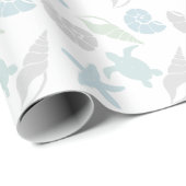 Schuif- en Zee schildpad wit Cadeaupapier (Rol Hoek)