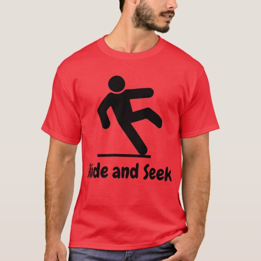 Schuif en zoek T-shirt rood (Voorkant)