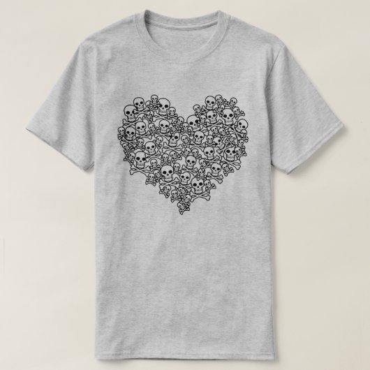 Schuif Heart Outline T-Shirt (Design voorkant)