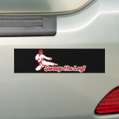 Schuif het been 80s Karate Parody Bumpersticker (Op auto)