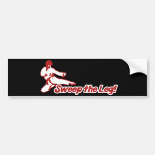 Schuif het been 80s Karate Parody Bumpersticker