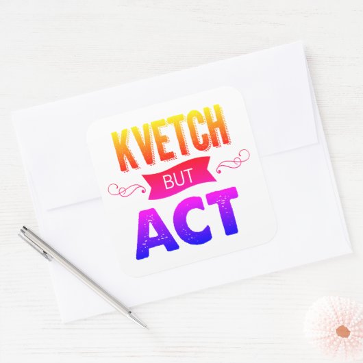 Schuif het hiermee vierkante sticker (Envelop)