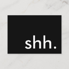 Schuif. Het is een verrassingsfeest! Visitekaartje