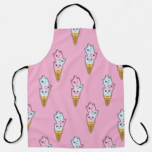 Schuif het kinder patroon Kleurig ijs op de abstra Schort (Voorkant)