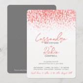 Schuif het levende koraalgrijze huwelijk in cascad kaart (Voorkant / Achterkant)