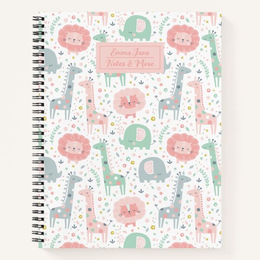 Schuif het oerwoud op wit notitieboek (Voorkant)