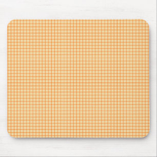Schuif het oranje kleine roosterpatroon op beige muismat
