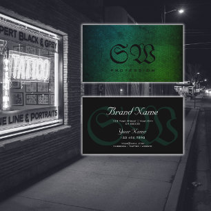 Schuif het patroon donkerder Blauwgroen groene gra Visitekaartje