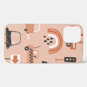 Schuif het patroon naadloos met de speelgoed auto' Case-Mate iPhone case (Achterkant (horizontaal))