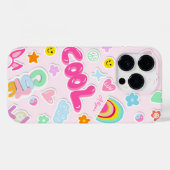 Schuif het patroon van de regenboogstickers in de  Case-Mate iPhone case (Achterkant (horizontaal))