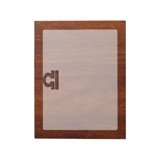 Schuif het pleister op Mahogany Style Decor Notitieblok (Linkerzijde)