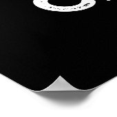 Schuif het uit de wolk Funny Music Pun Dark BG Poster (Hoek)