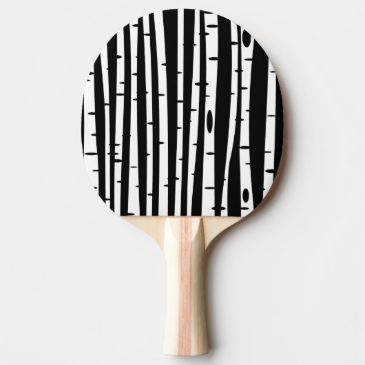 Schuif het zwarte witte boompatroon met het muisbl tafeltennisbatje (Voorkant)