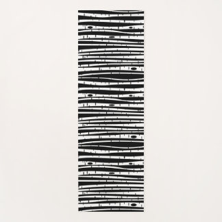 Schuif het zwarte witte boompatroon met het muisbl yogamat