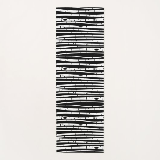 Schuif het zwarte witte boompatroon met het muisbl yogamat (Voorkant)