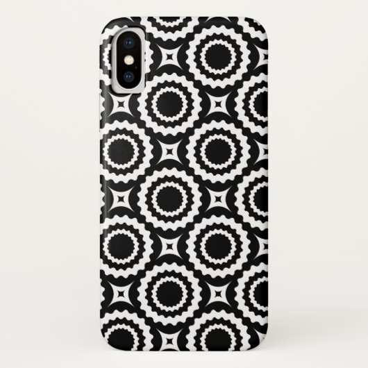 Schuif het zwarte witte zigzagpatroon Case-Mate iPhone case (Achterkant)