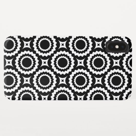 Schuif het zwarte witte zigzagpatroon Case-Mate iPhone case (Achterkant (horizontaal))