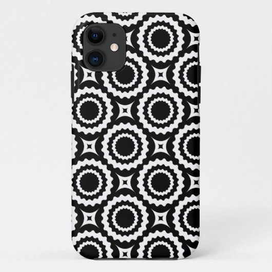 Schuif het zwarte witte zigzagpatroon Case-Mate iPhone case (Achterkant)