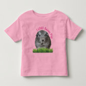 Schuif ik hou van het Guinee Pigs Roze aangepaste  Kinder Shirts (Voorkant)