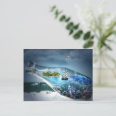 Schuif in een fles briefkaart (Staand voorkant)