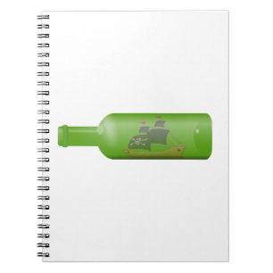 Schuif in een fles notitieboek