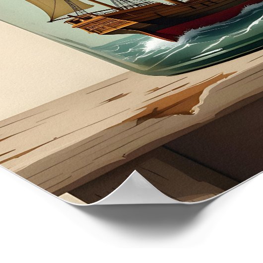 Schuif in een fles poster (Hoek)