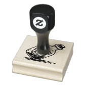 Schuif in een fles rubberstempel (Stempel)