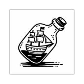 Schuif in een fles rubberstempel (Afrduk)