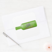 Schuif in een fles vierkante sticker (Envelop)
