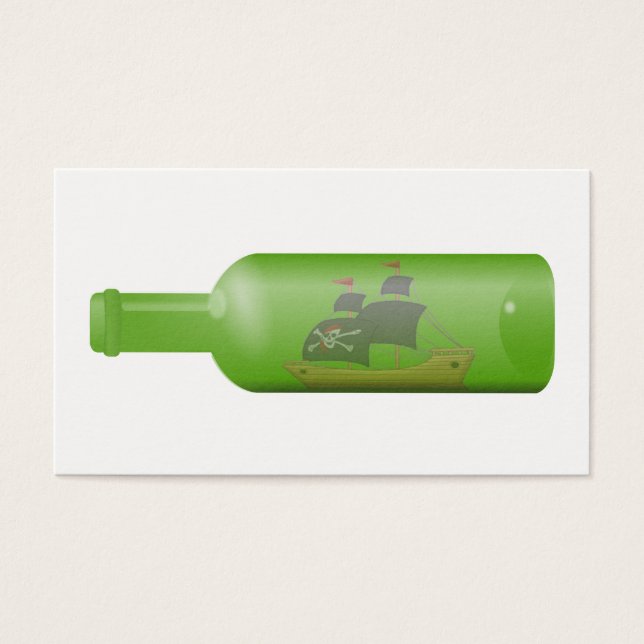 Schuif in een fles visitekaartjes (Voorkant)
