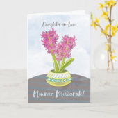 Schuif-in-Law Norooz Hyacinths op Table Kaart (Gele Bloem)