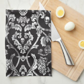 Schuif in zwart-wit. theedoek (Quarter Fold)