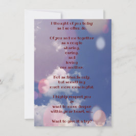 Schuif je schoten naar haar platte Wenskaart