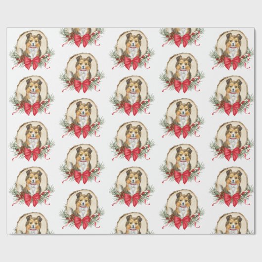 Schuif kerstpapier met schelpdiertjes cadeaupapier (Vlak)