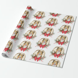 Schuif kerstpapier met schelpdiertjes cadeaupapier