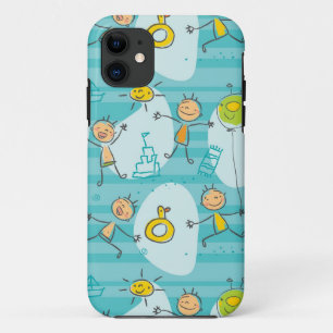 Schuif kinderen op het strandpatroon Case-Mate iPhone case