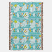 Schuif kinderen op het strandpatroon deken (Voorkant Verticaal)