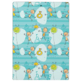 Schuif kinderen op het strandpatroon klembord (Achterkant)