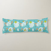 Schuif kinderen op het strandpatroon lichaamskussen (Achterkant)