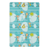 Schuif kinderen op het strandpatroon mini klembord (Achterkant)