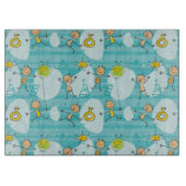 Schuif kinderen op het strandpatroon snijplank (Voorkant)