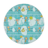 Schuif kinderen op het strandpatroon snijplank (Voorkant)